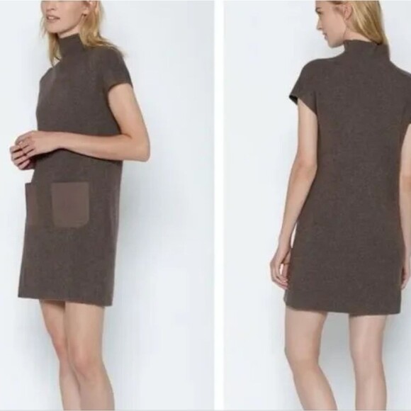 Joie Wool & Cashmere Ribbed Brown Tunic Sweater Size Medium - Picture 1 of 9